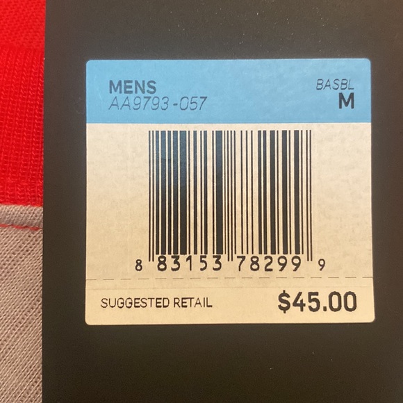 Nike red and grey medium baseball shirt - Picture 2 of 2